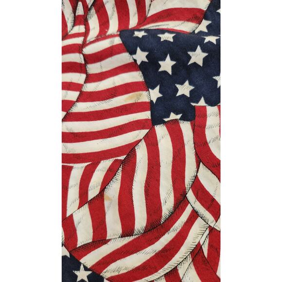 Chaps Ralph Lauren Stars Stripes Americana Flag Short Sleeve Shirt Size Medium - Picture 5 of 6